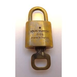 Louis Vuitton Padlock Lock & Key‎ #334 Authentic Gold Tone